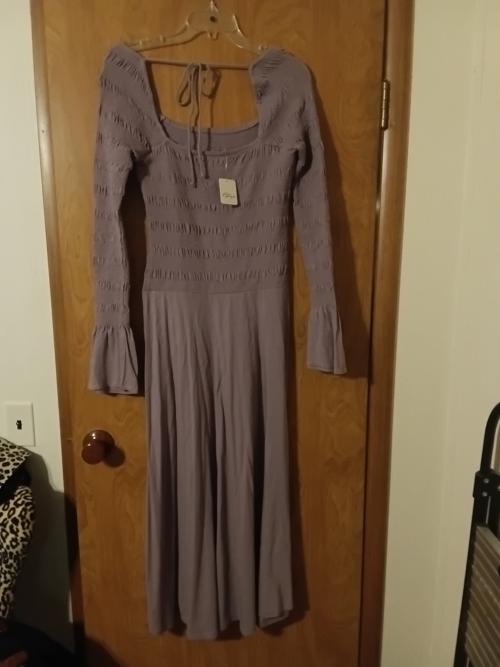 Free People Lavender Long-Sleeve Maxi Dress